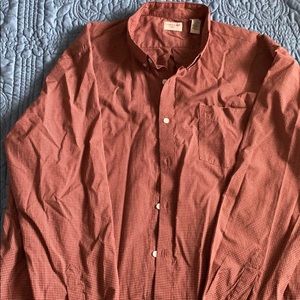 Men’s 2X red plaid long sleeve button down